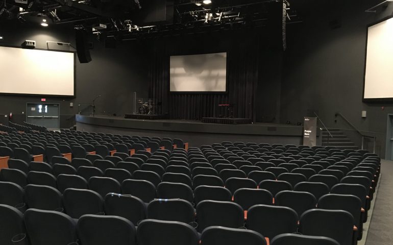 Empty conference halls